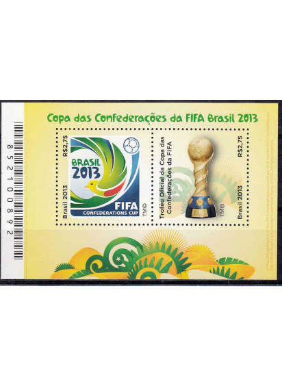 BRASILE 2013 Foglietto Confederation Cup